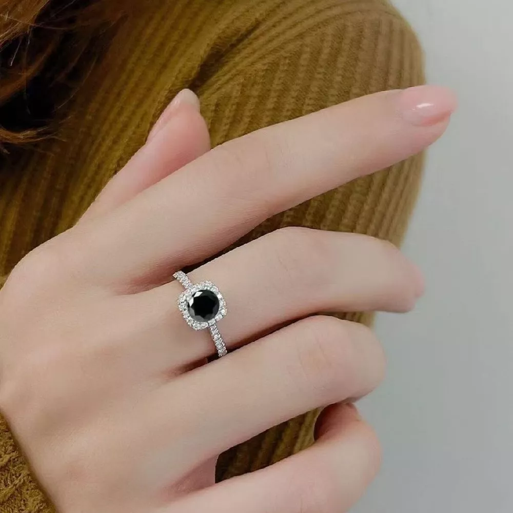 1 Carat Moissanite 925 Sterling Silver Ring, image 6