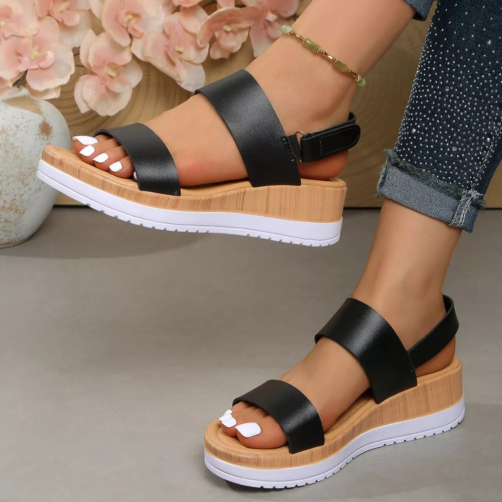 Open Toe Wedge Sandals, image 4
