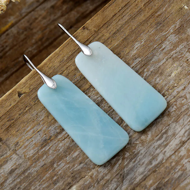 Natural Stone Geometric Shape Earrings, image 4