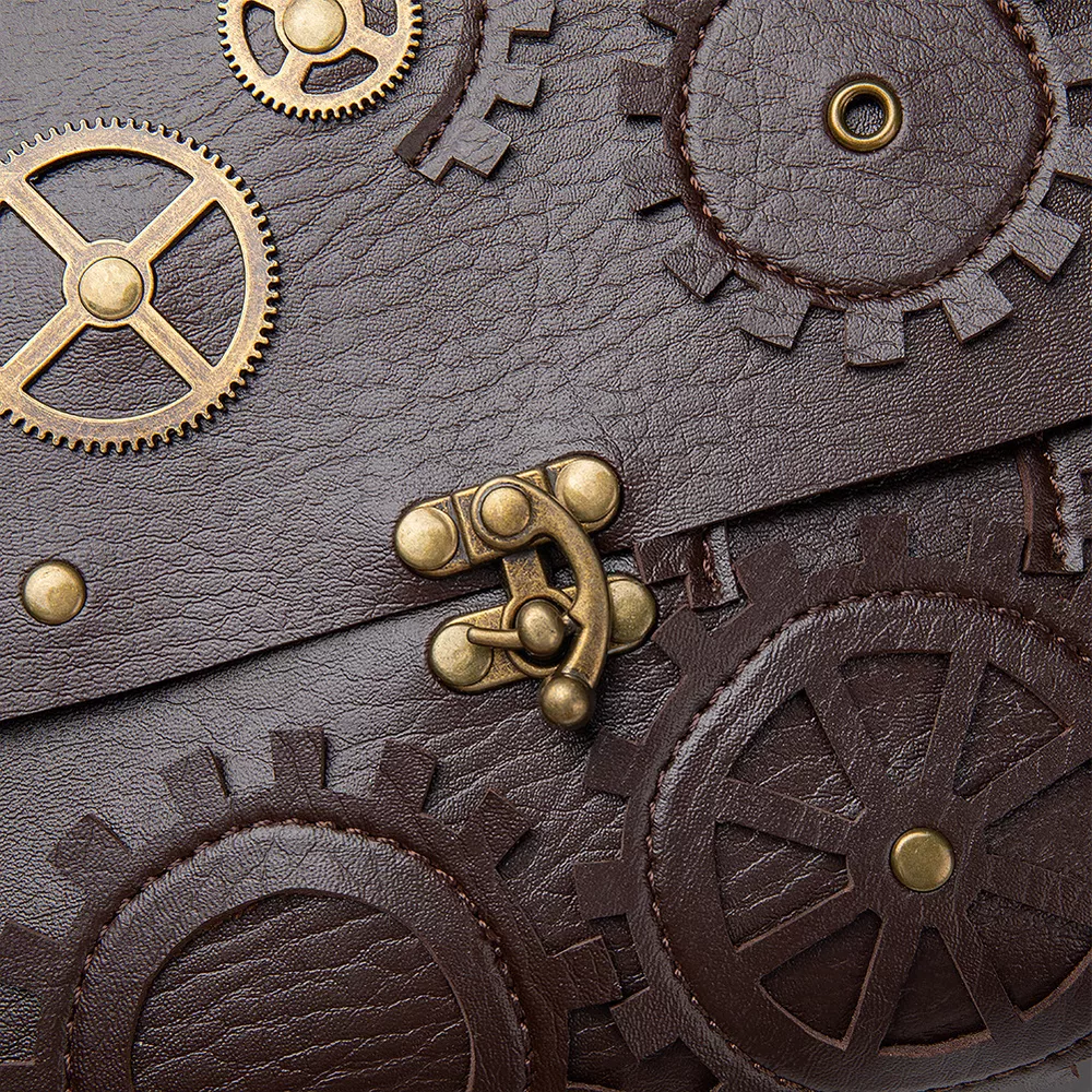 Steampunk Gear Decorated Crossbody Bag, image 10