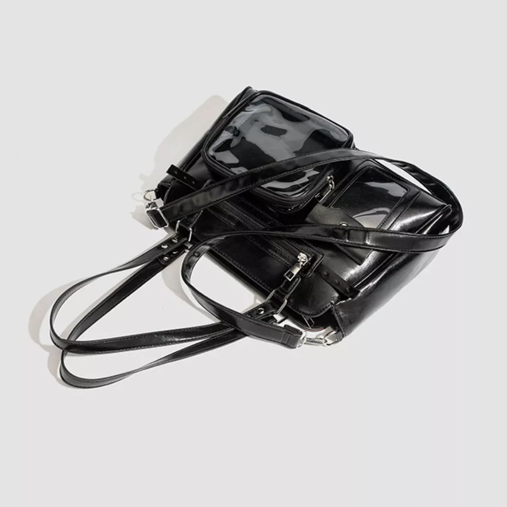 Multi-Pocket Clear Window Shoulder Bag, image 9