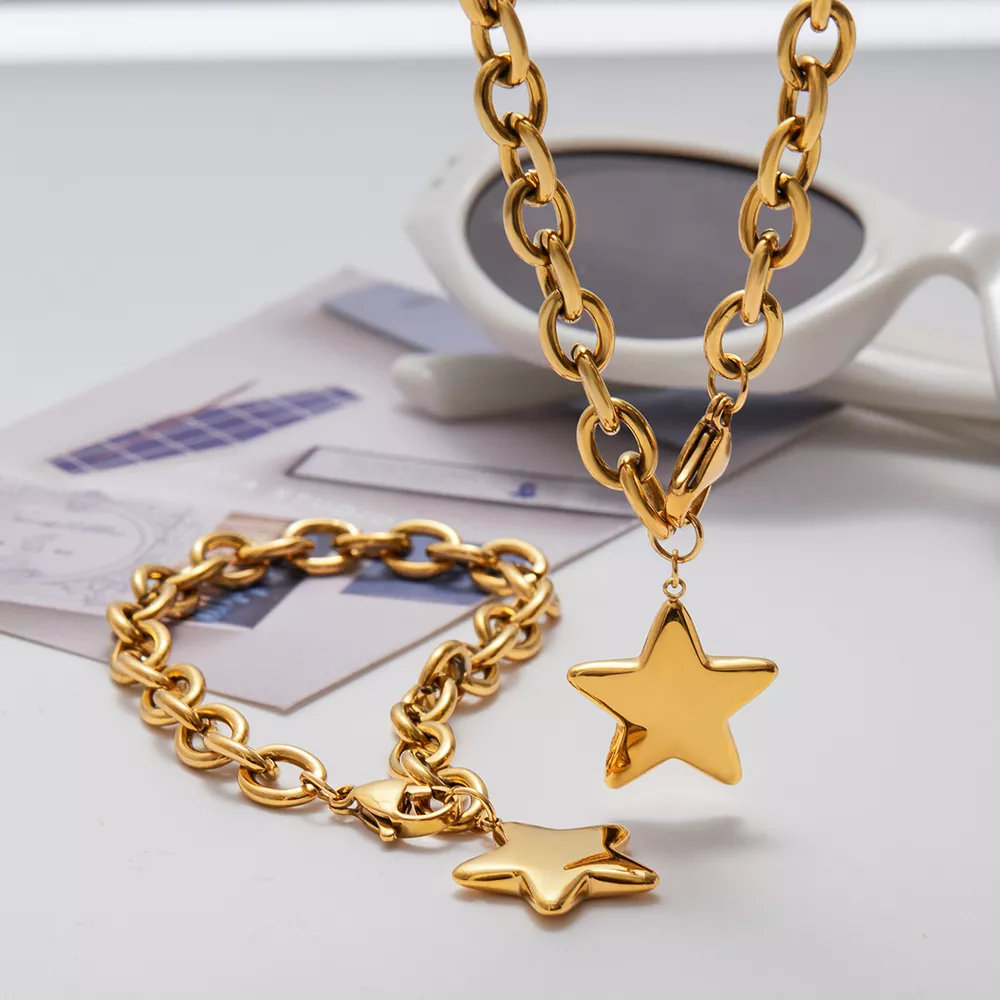 18K Gold-Plated Star Necklace, image 6