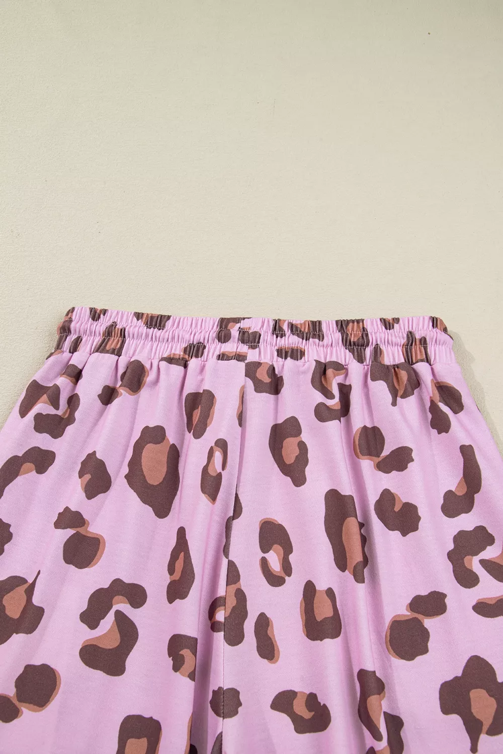 Drawstring Leopard Print Patch Pocket Loose Pants, image 6
