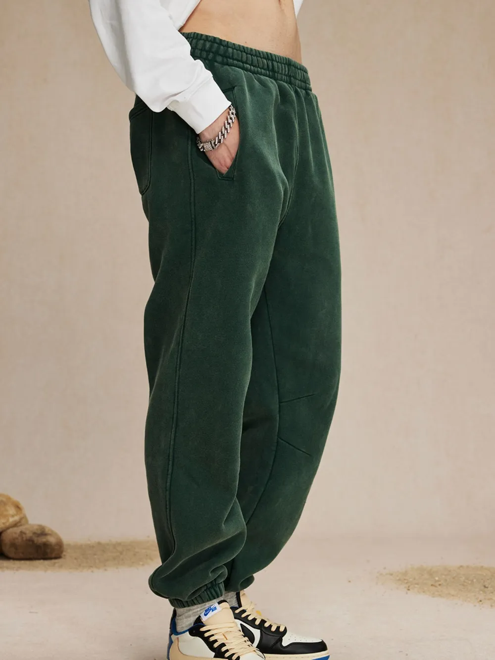 Men's Casual Elastic Waist Cotton Sweatpants, image 9