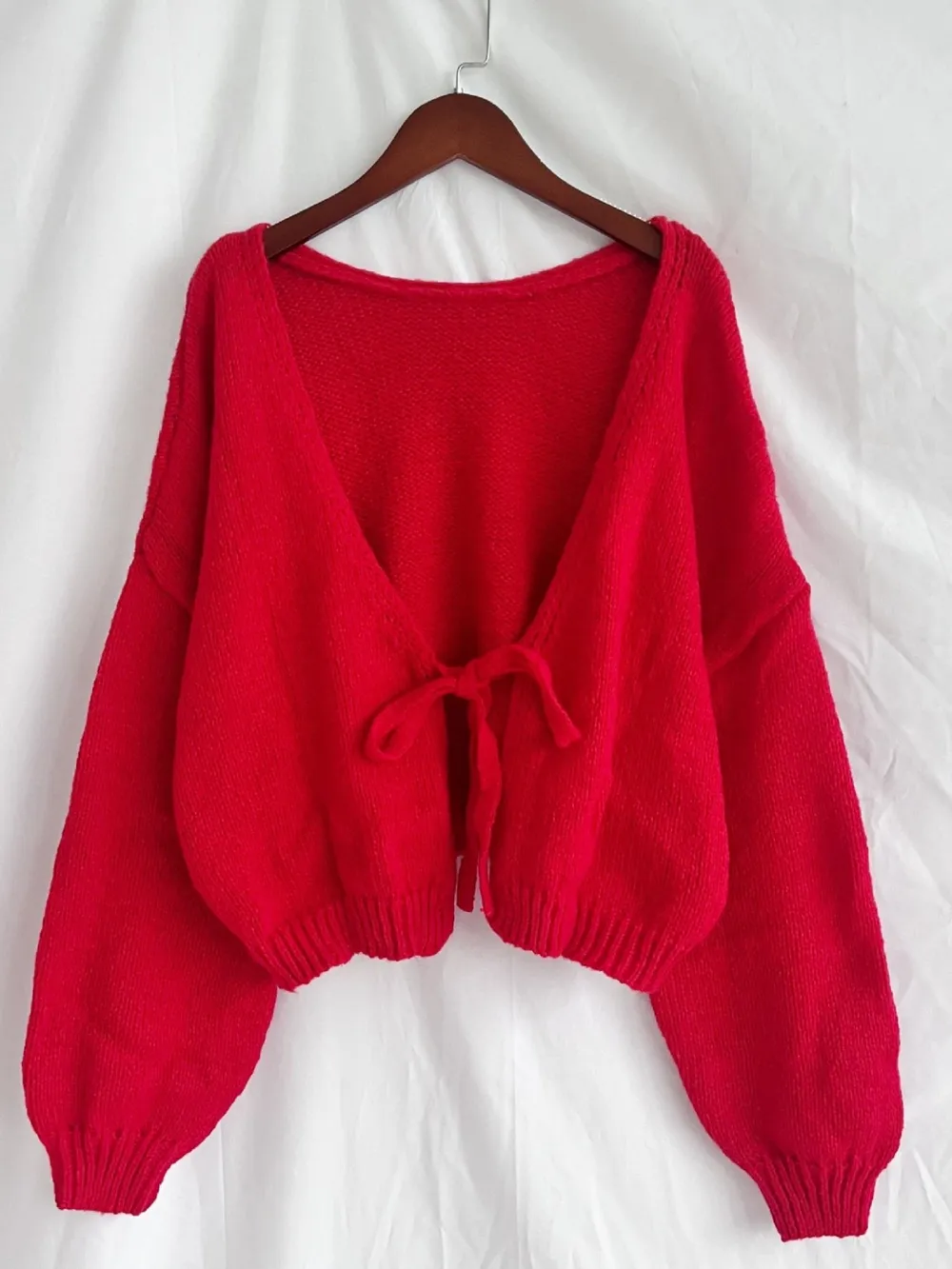 Tied Drop Shoulder Cardigan, image 8