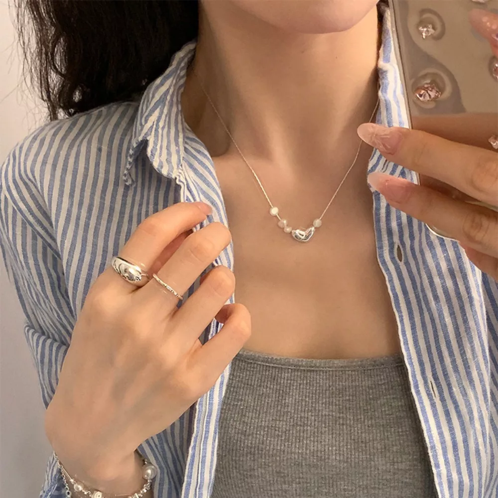 Heart & Pearl Accent Necklace, image 5