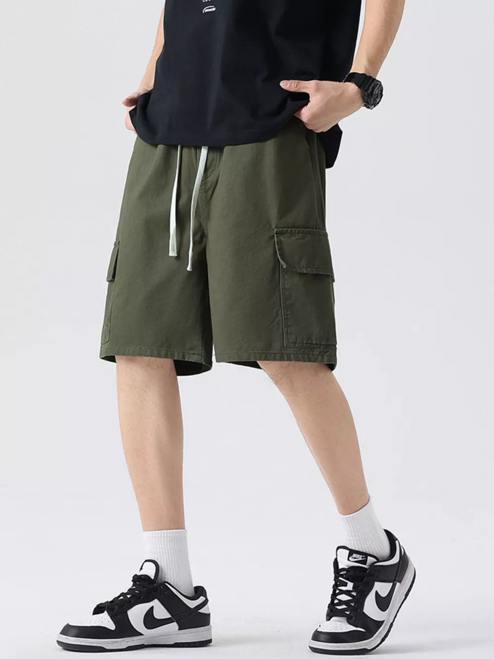 Men's Full Size Drawstring Loose Fit Shorts Plus Size, image 10