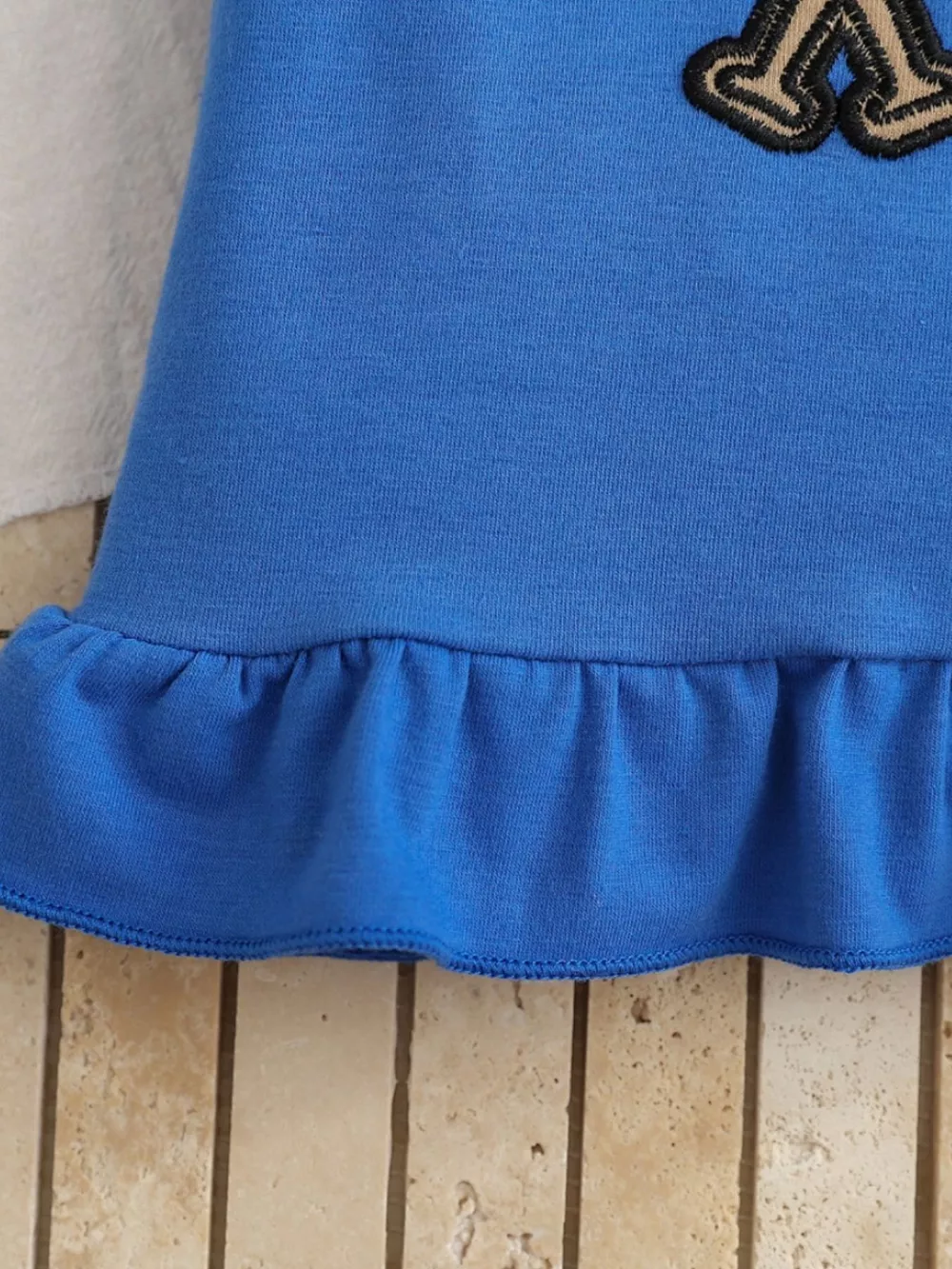 Children's Baseball Love Graphic Ruffle Trim Tee and Shorts Set, image 4