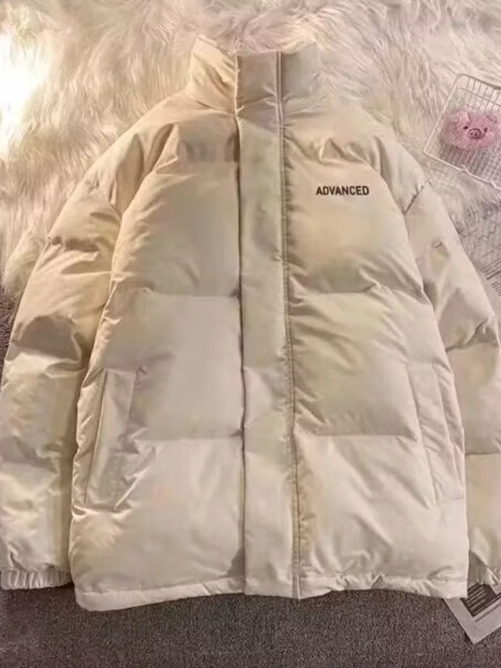 Men's Plus Size Zip Up Padded Winter Coat, image 2