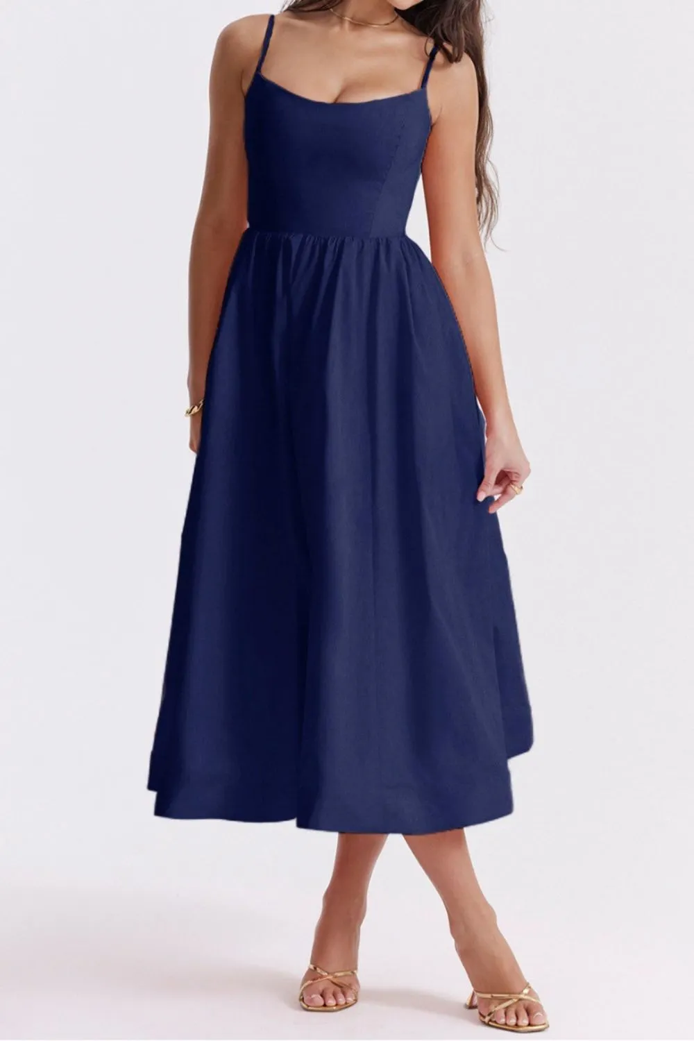 Floral Print Spaghetti Strap Midi Dress, image 21