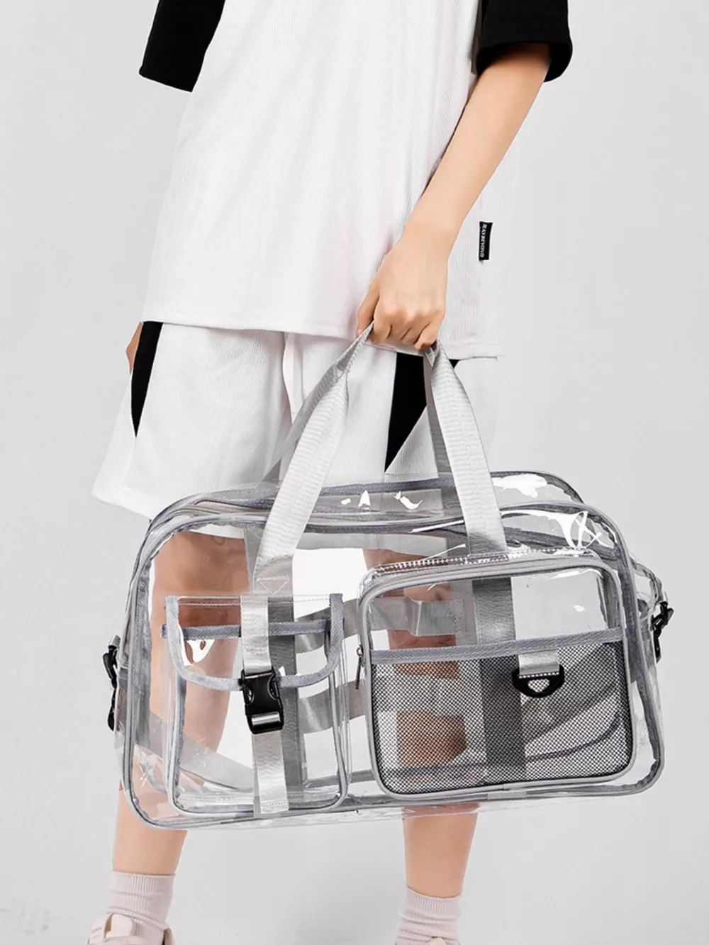 Transparent PVC Travel Duffel Bag, image 6