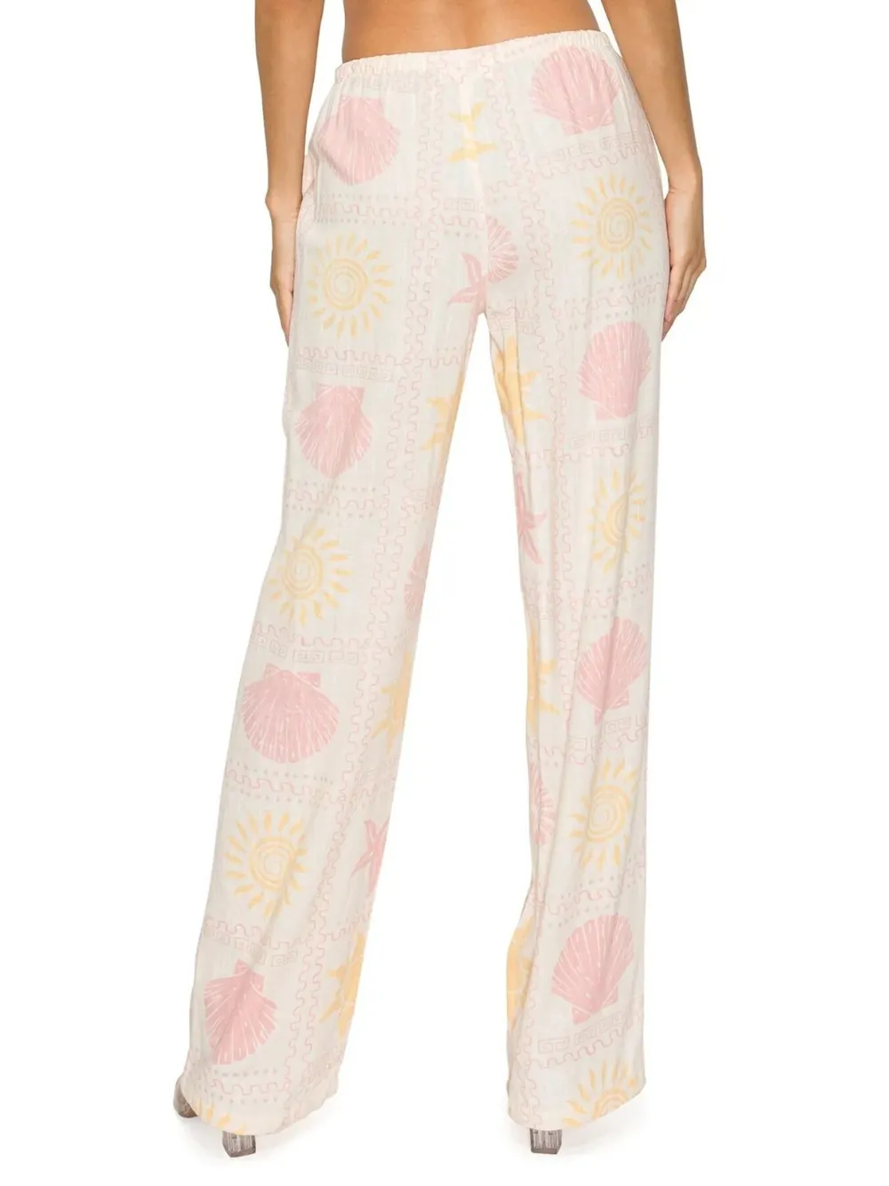Printed Drawstring Straight Pants, image 7