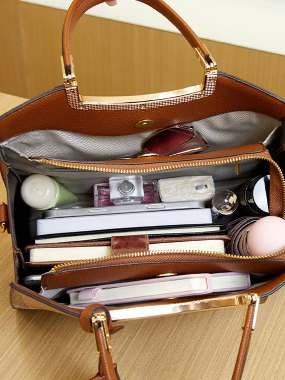 Plaid Top Handle Handbag, image 8