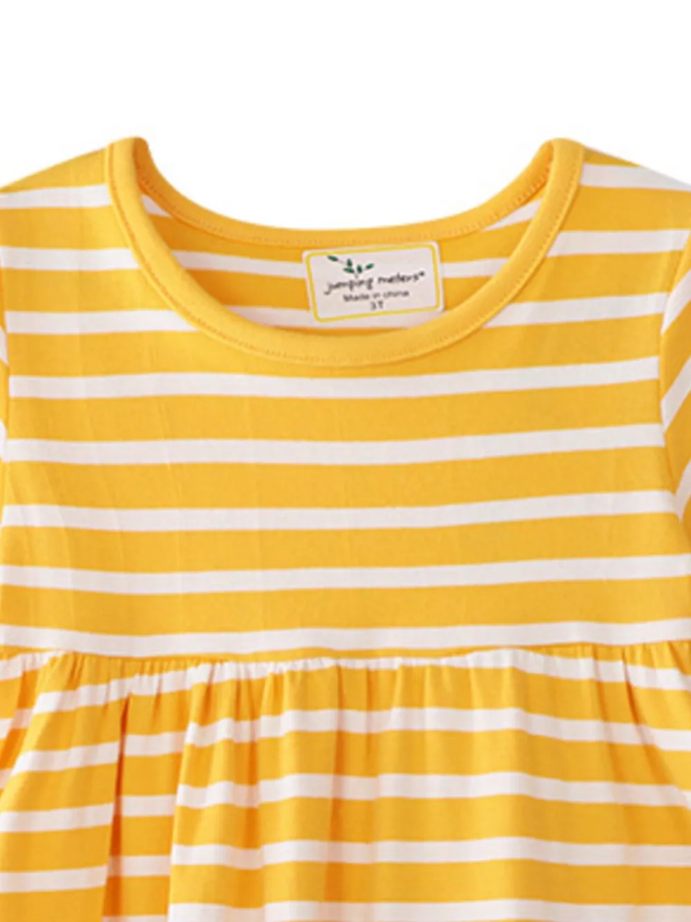 Children's Striped Bird Embroidered Casual Dress, image 4