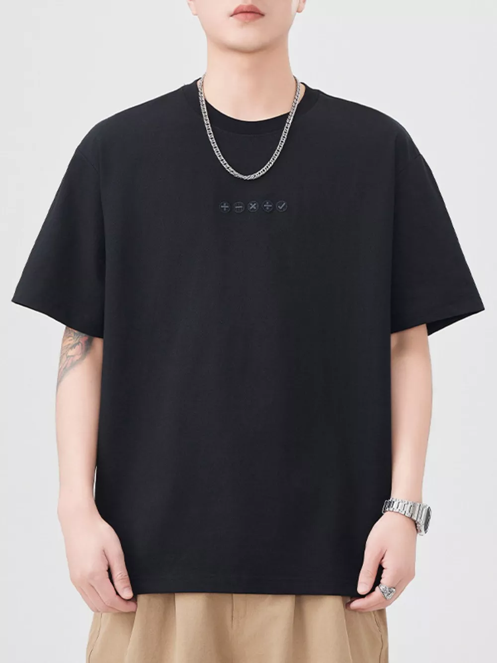 Men's Plus Size Round Neck Relaxed Fit T-Shirt