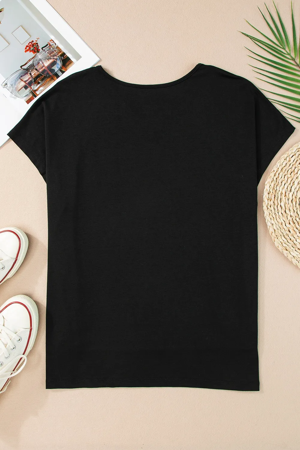 V-Neck Short Sleeve T-Shirt, image 9
