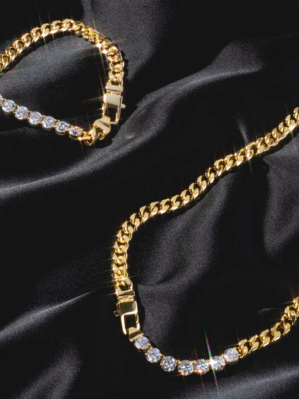18K Gold-Plated Zircon Necklace and Bracelet Jewelry Set, image 6