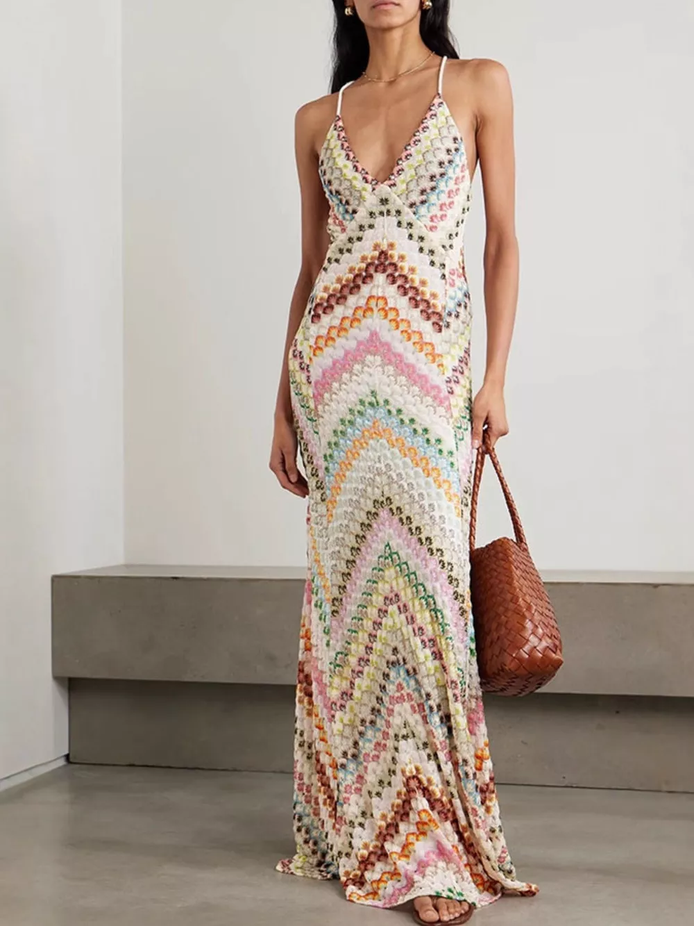 Backless Spaghetti Strap Maxi Dress, image 2