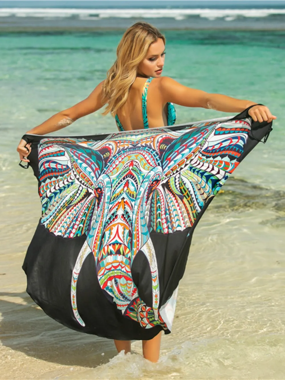 Printed Spaghetti Strap Cover Up, image 16