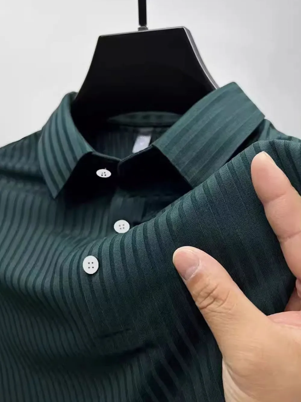 Men's Full Size Button Detail Short Sleeve Polo Plus Size, image 4