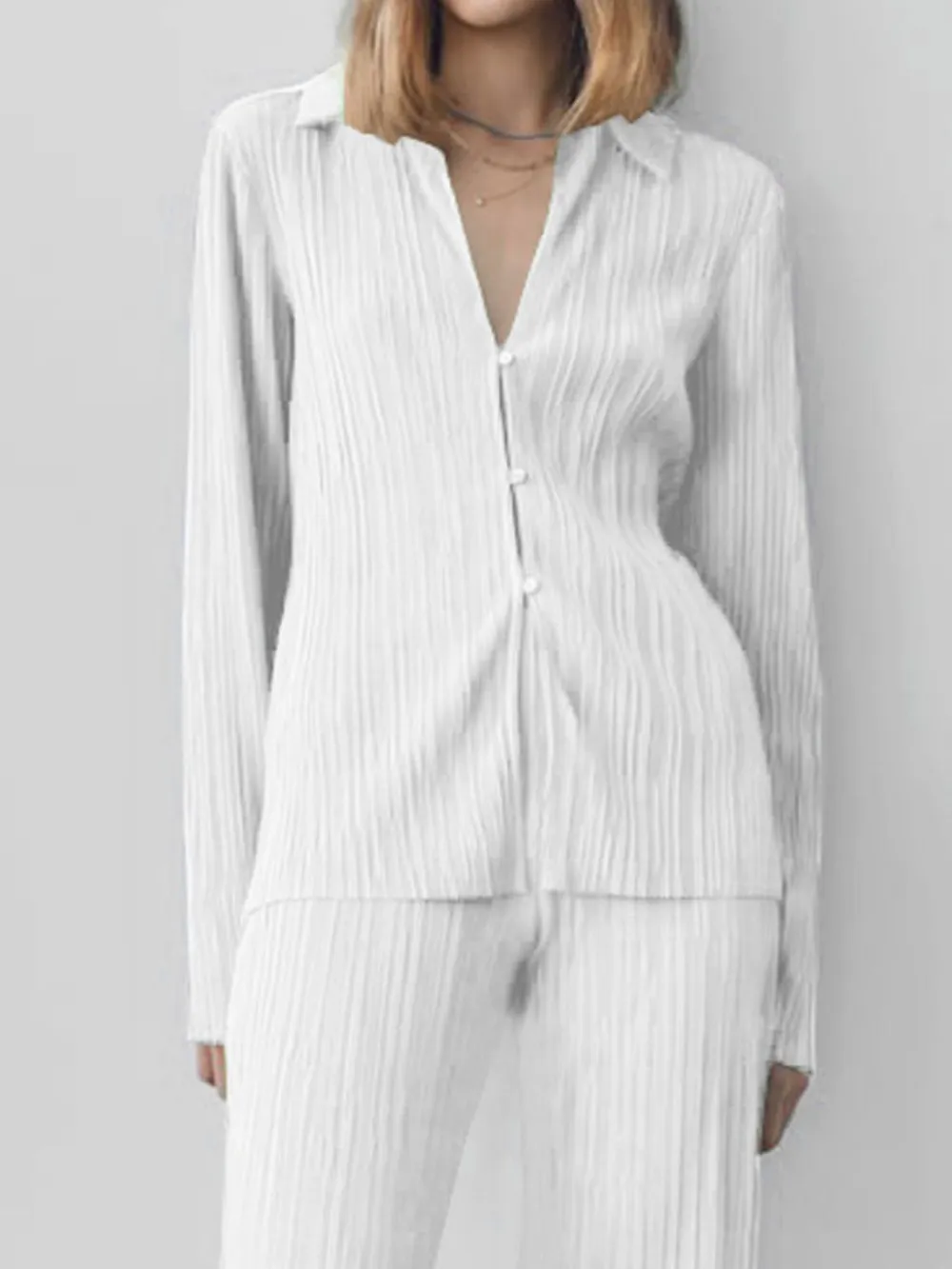 Texture Long Sleeve Top and Pants Lounge Set, image 14