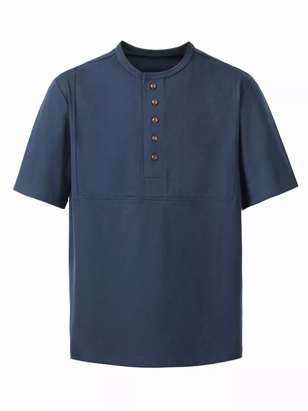 Men's Plus Size Button Detail Short Sleeve T-Shirt, image 10