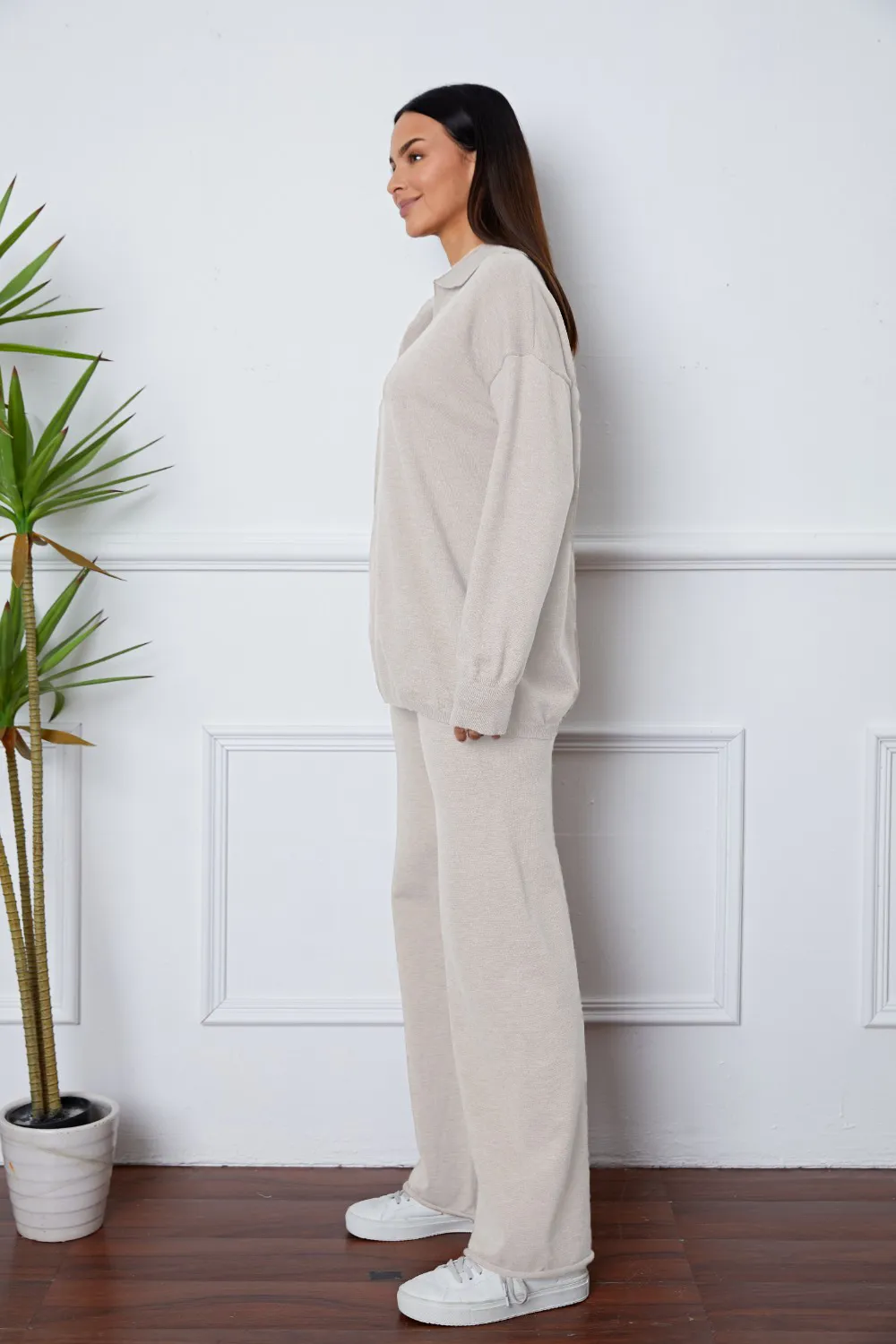 Dropped Shoulder Sweater and Long Pants Set, image 11