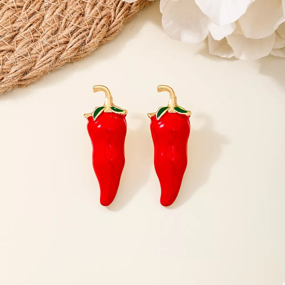 Chili Pepper Stud Earrings, image 2