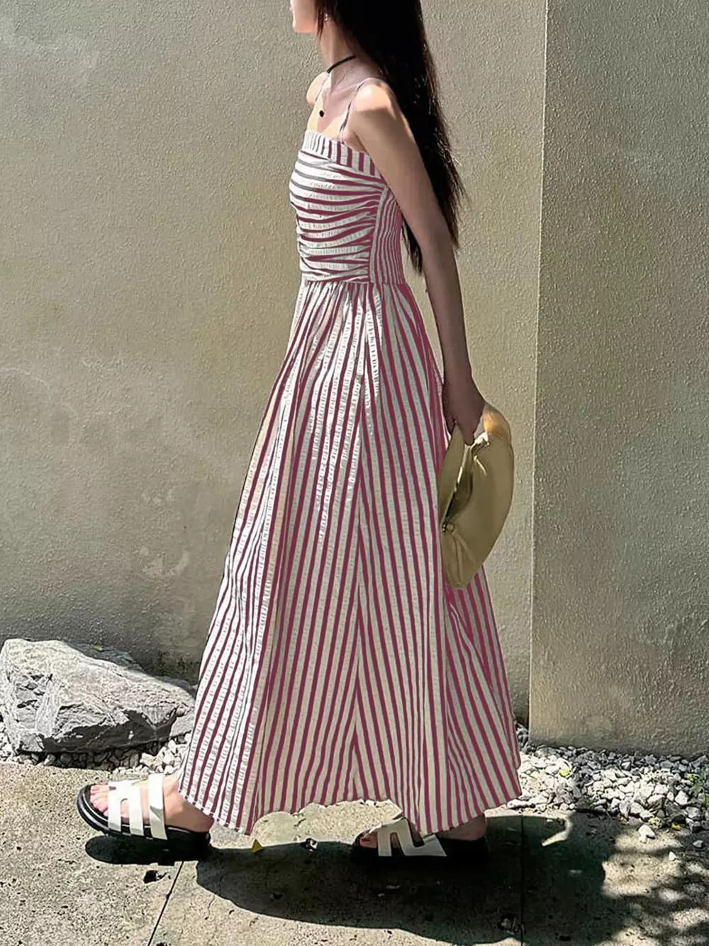 Striped Sleeveless Maxi Dress, image 6