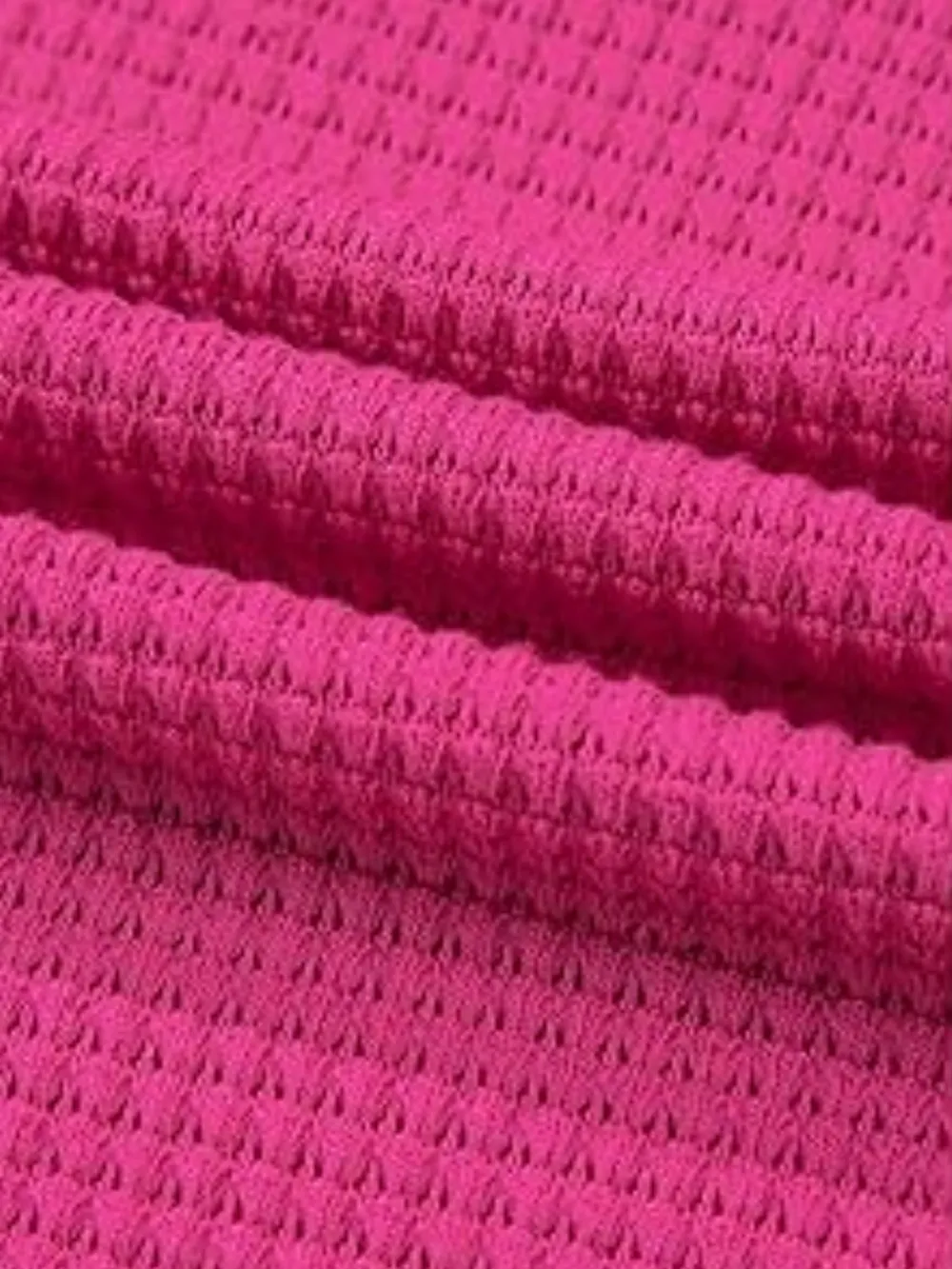 Drawstring Waffle-Knit Short Sleeve Hooded Top, image 22