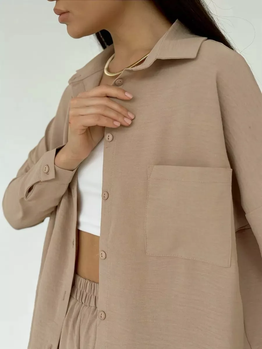 Button Up Long Sleeve Shirt and Pants Set, image 20