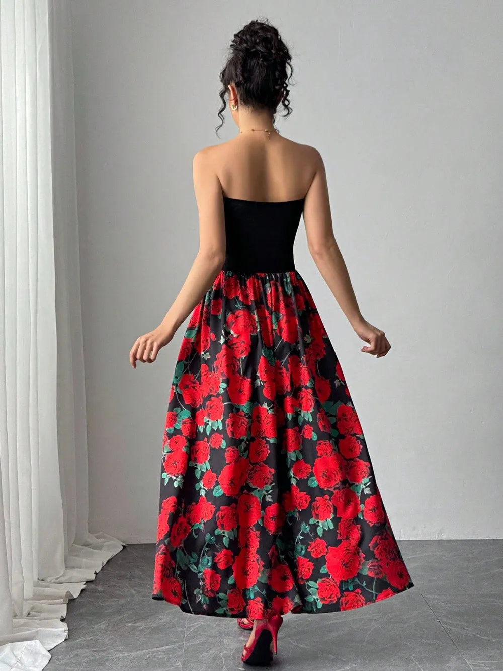 Floral Tube Maxi Dress, image 4