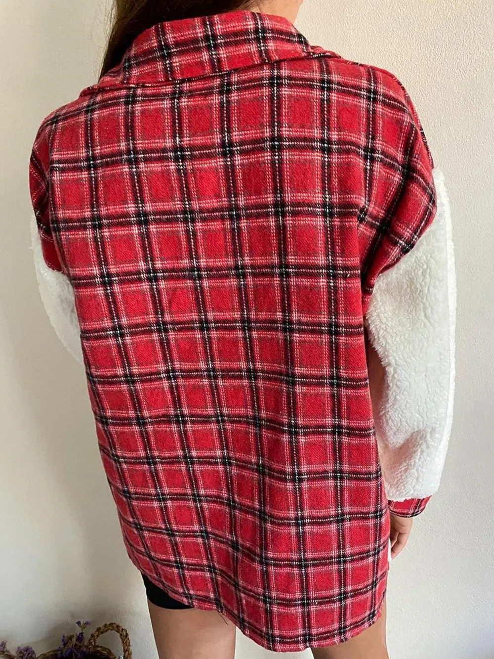 Fuzzy Button Up Long Sleeve Jacket, image 18