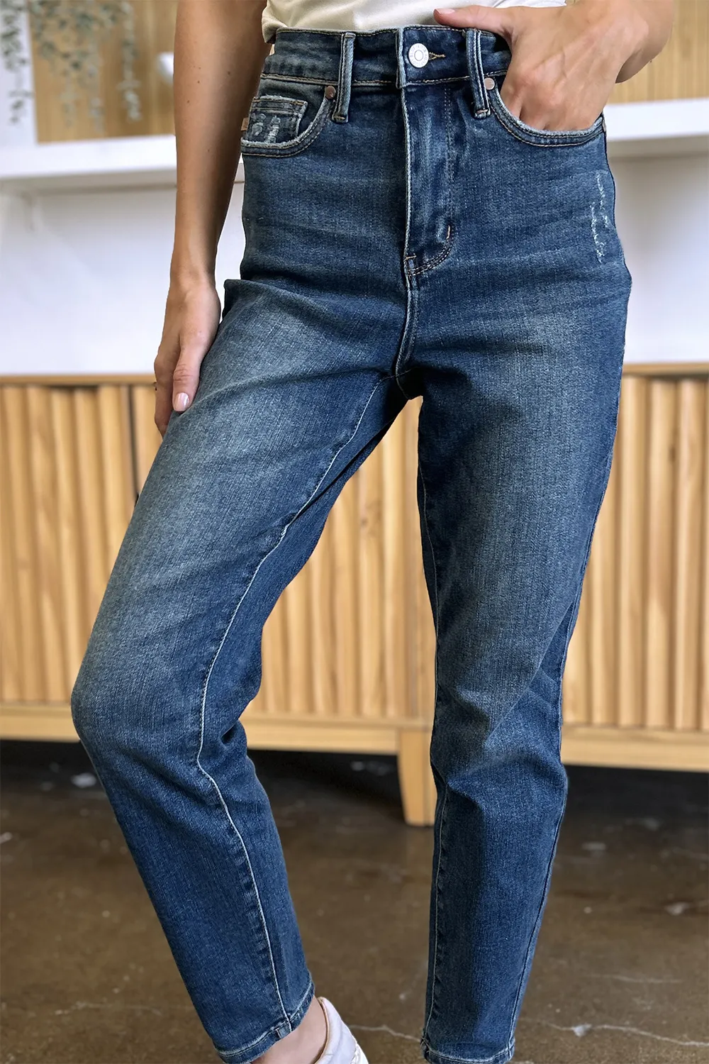Full Size Tummy Control High Waist Slim Jeans, image 18