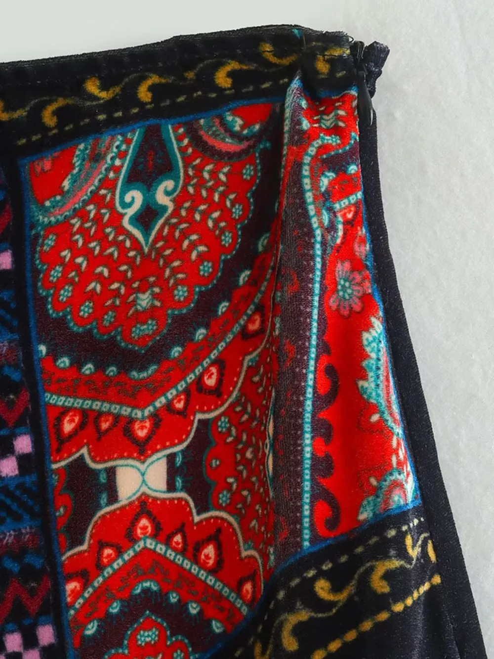 Printed Zip Mini Skirt, image 3