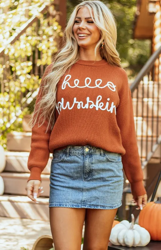 Letter Graphic Round Neck Long Sleeve Sweater, image 4