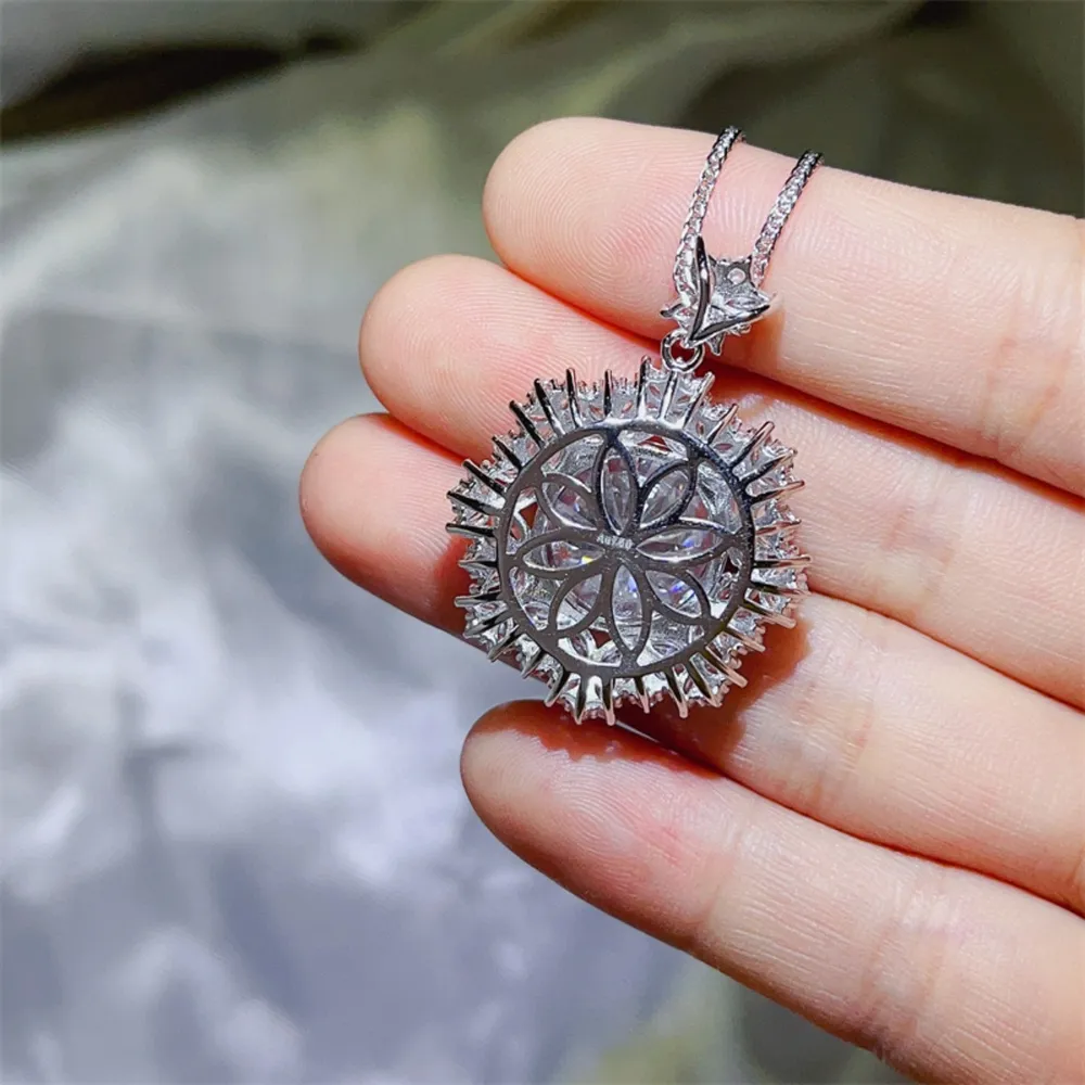 10 Carat Moissanite 925 Sterling Silver Necklace, image 5