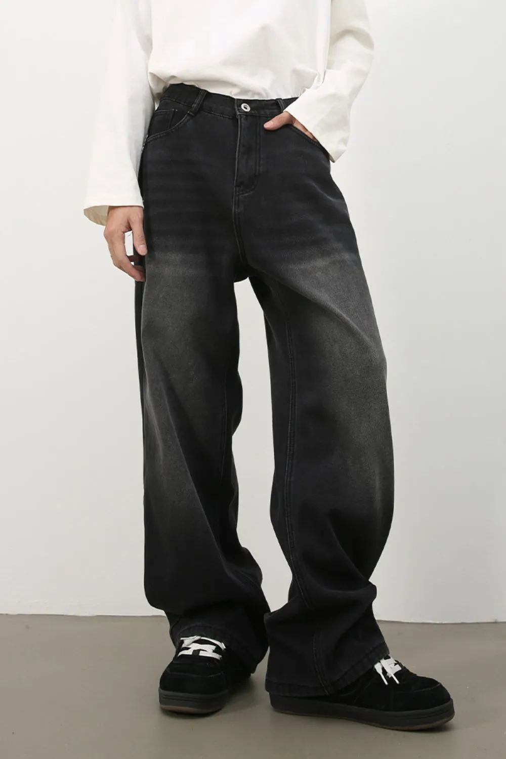 Men's Wide Leg Jeans, image 4