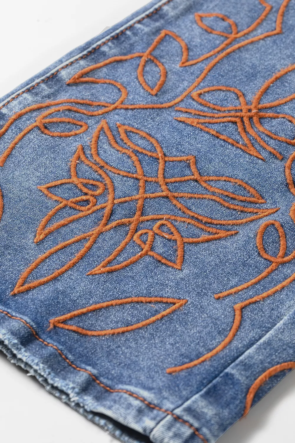 Embroidered Flare Leg Jeans, image 12