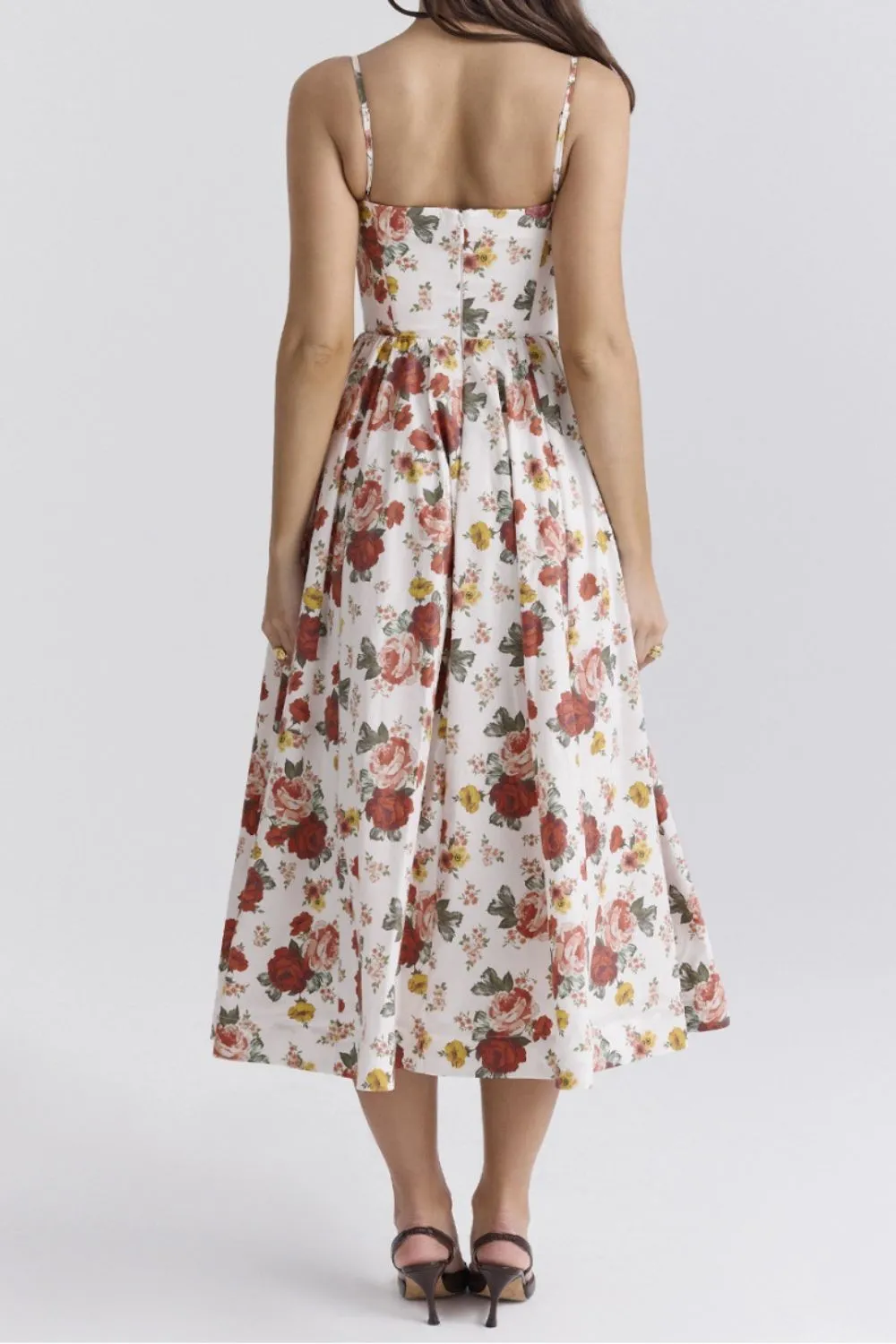 Floral Print Spaghetti Strap Midi Dress, image 22