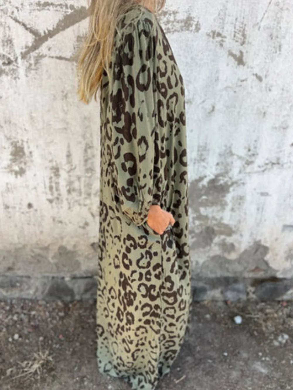 Full Size Printed V-Neck Dress with Pockets Plus Size, image 33