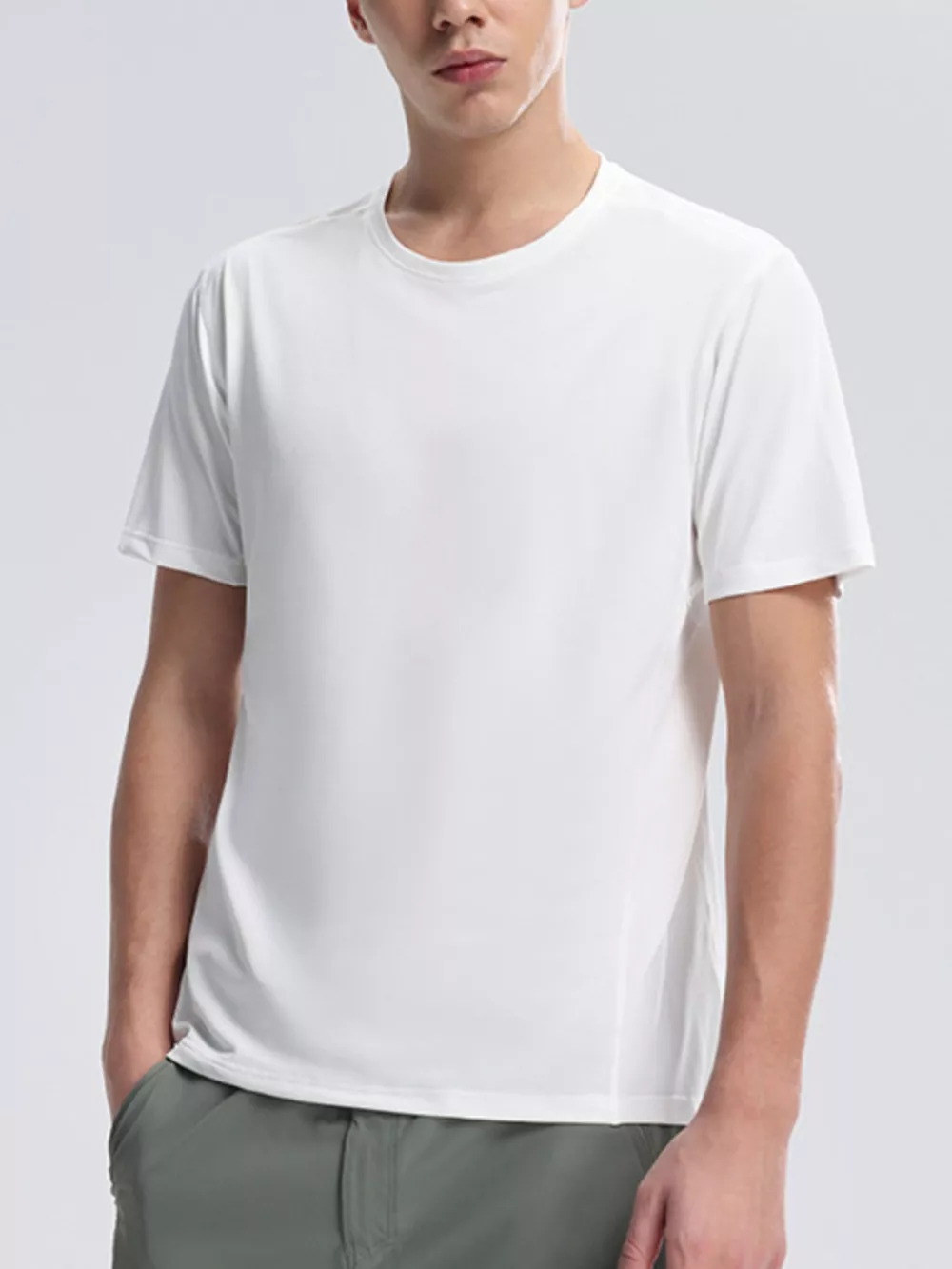 Men's Plus Size Round Neck Quick-Dry T-Shirt, image 5