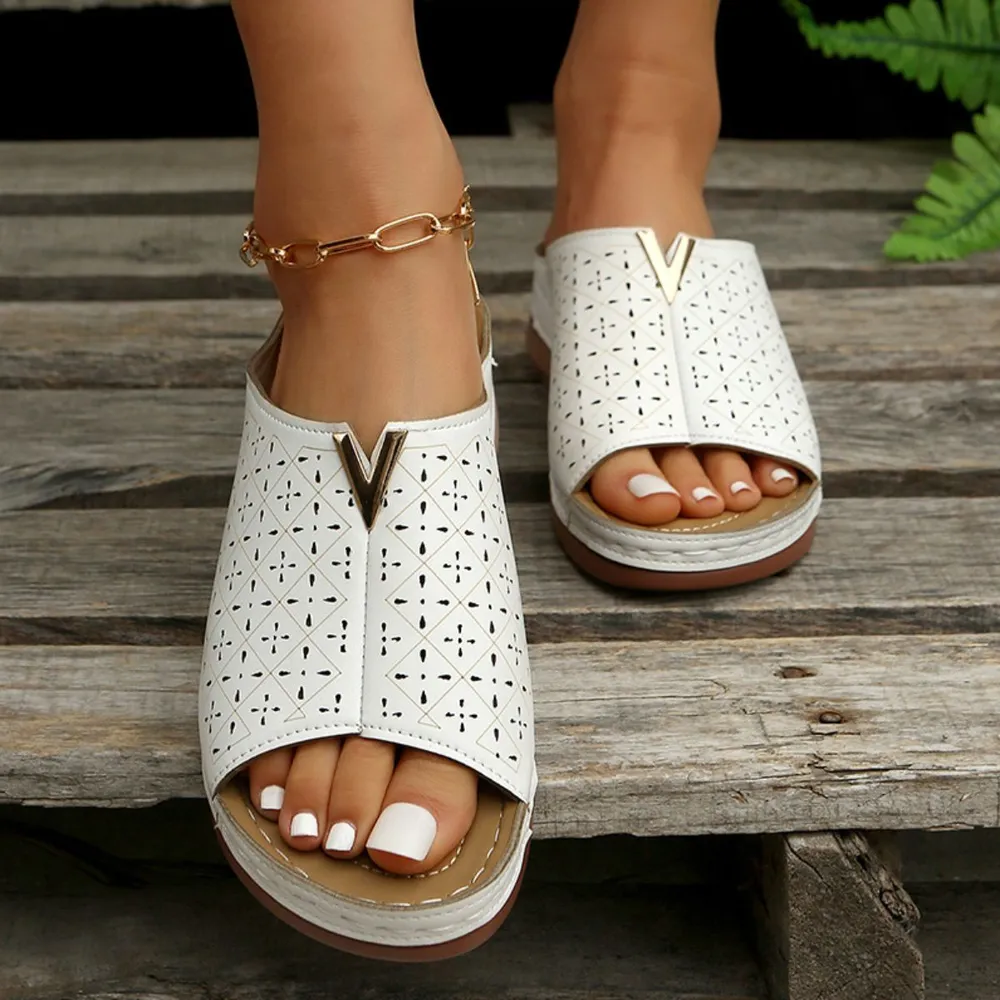 Open Toe Flats Sandals, image 3