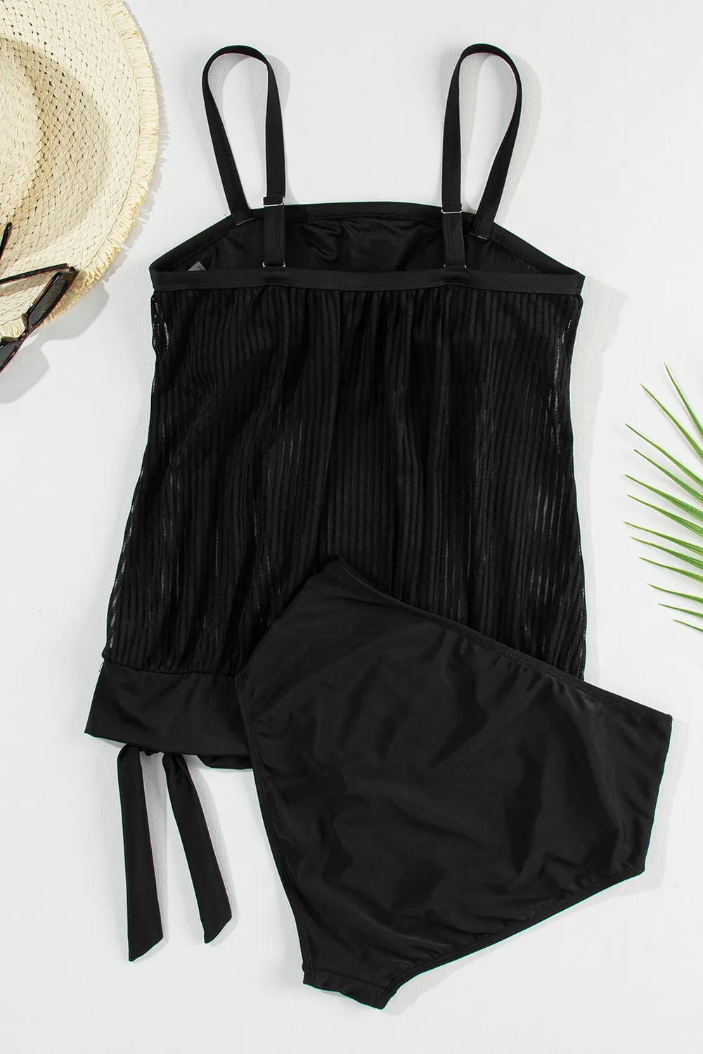 Square Neck Spaghetti Strap Tankini Set, image 10