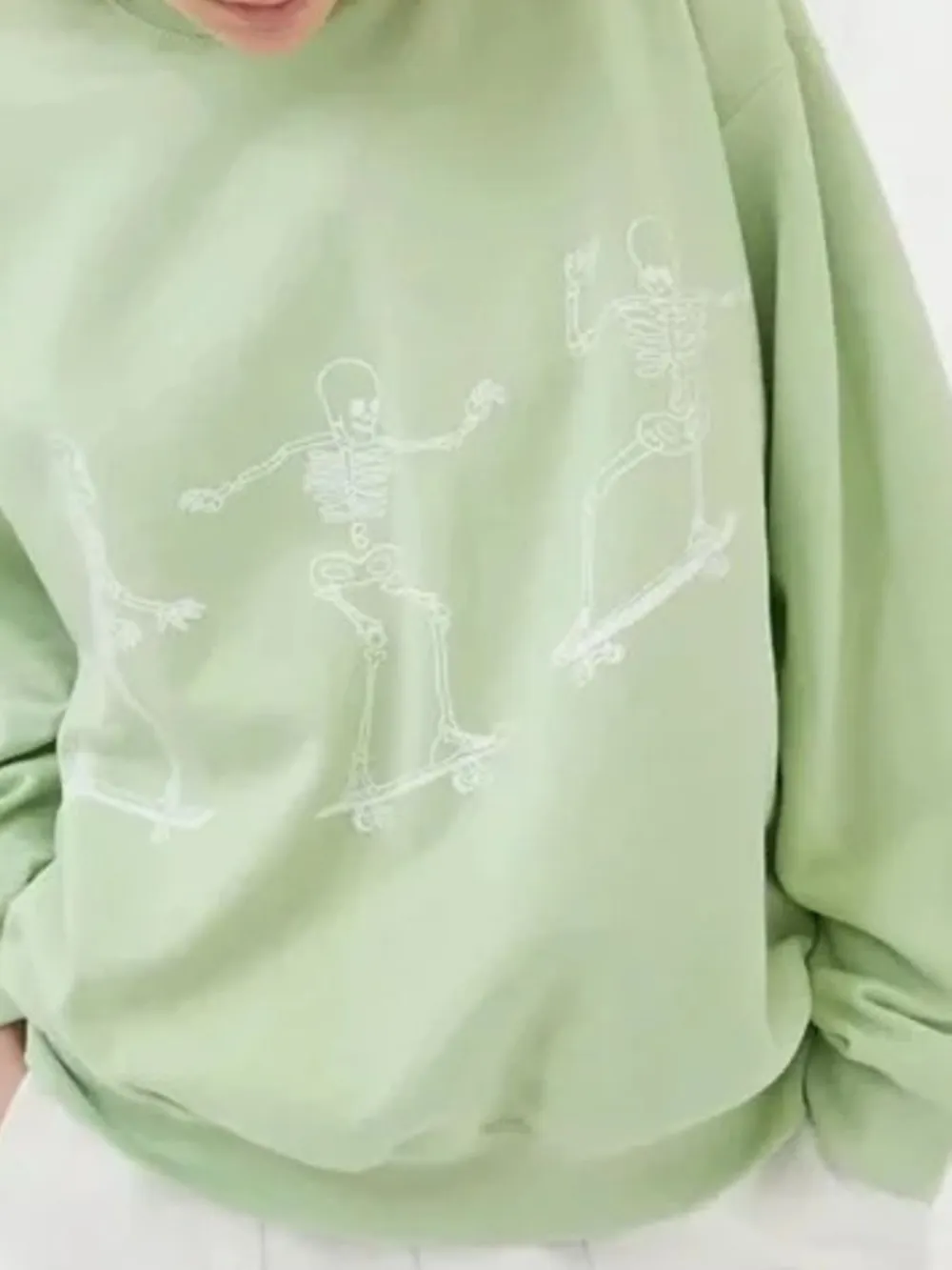 Skeleton Graphic Oversized Sweatshirt, image 9