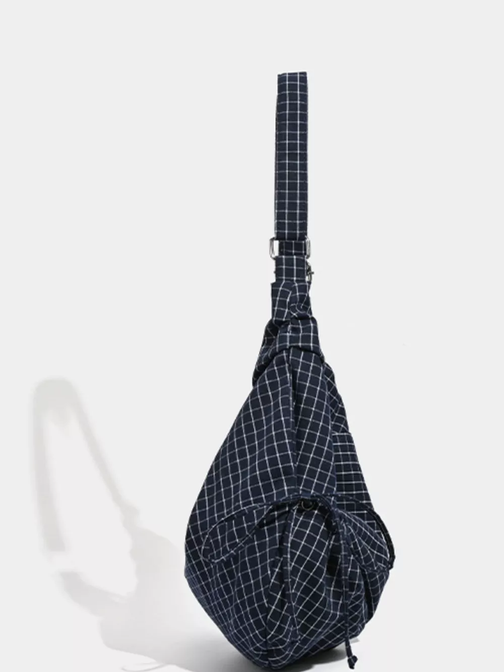 Plaid Pattern Ruched Shoulder Bag, image 3