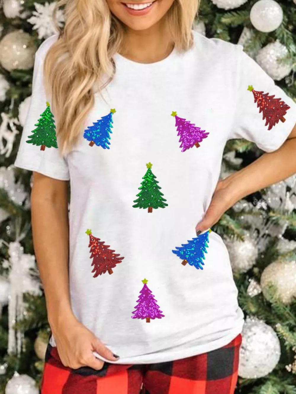 Christmas Tree Relaxed Fit T-Shirt, image 2