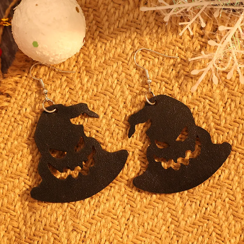 PU Leather Hat Shape Earrings, image 4