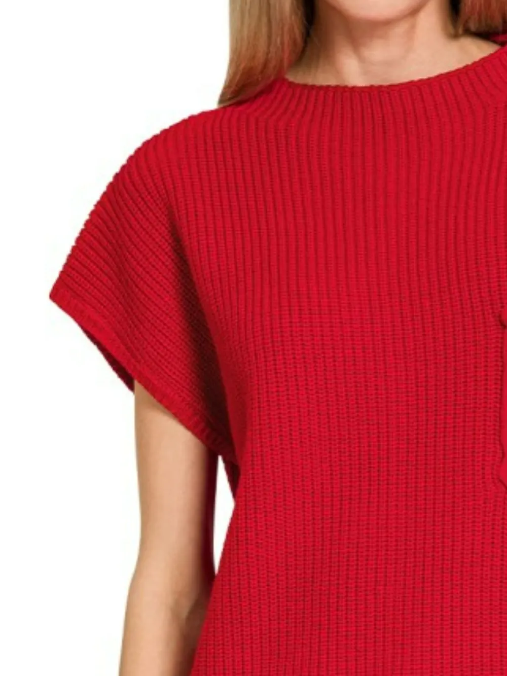 Mock Neck Short Sleeve Sweater, image 3