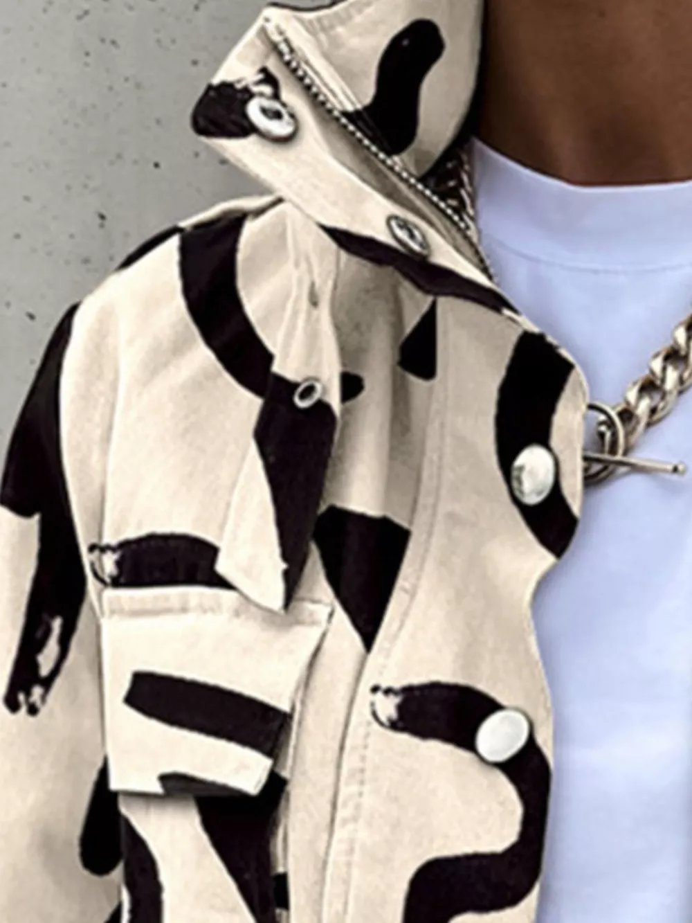 Snap Down Cropped Jacket, image 3